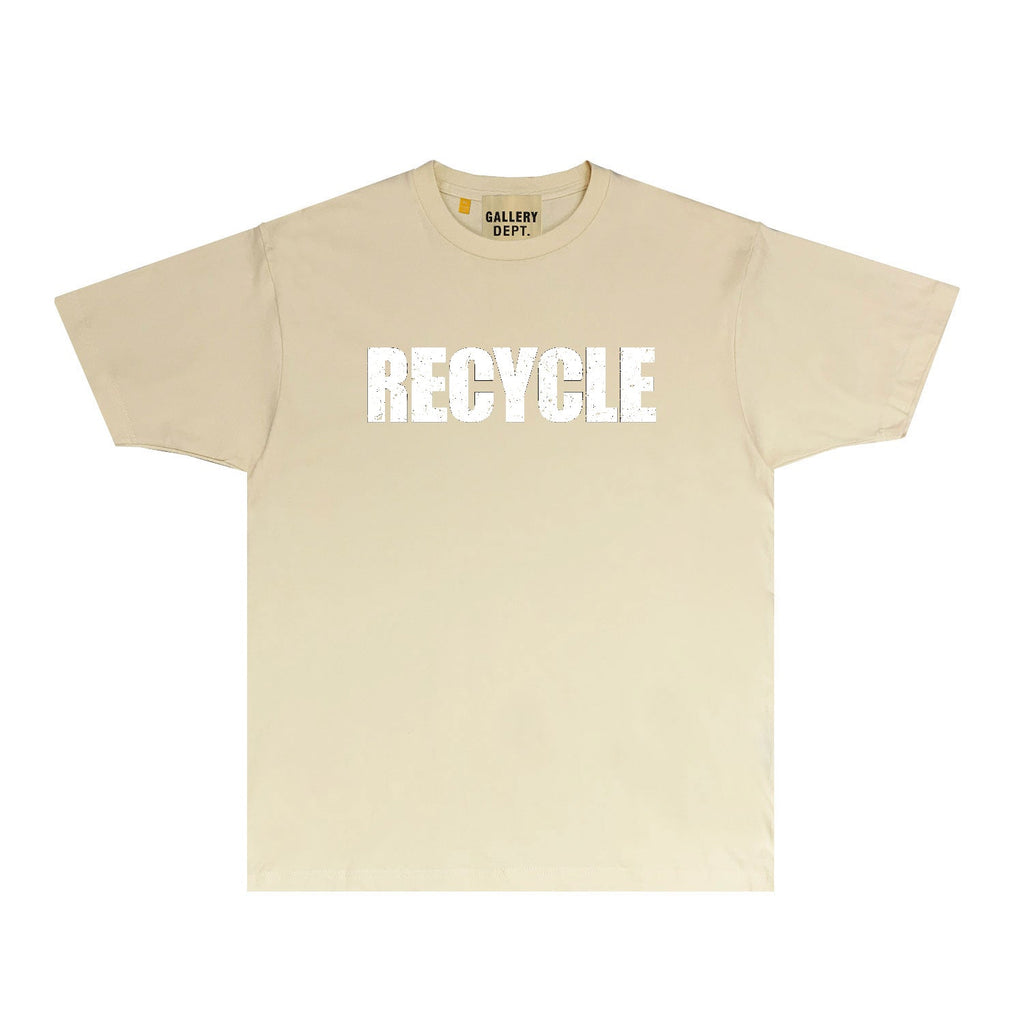 Gallery Dept T Shirt Retro Printed Loose Short-Sleeved Shirt