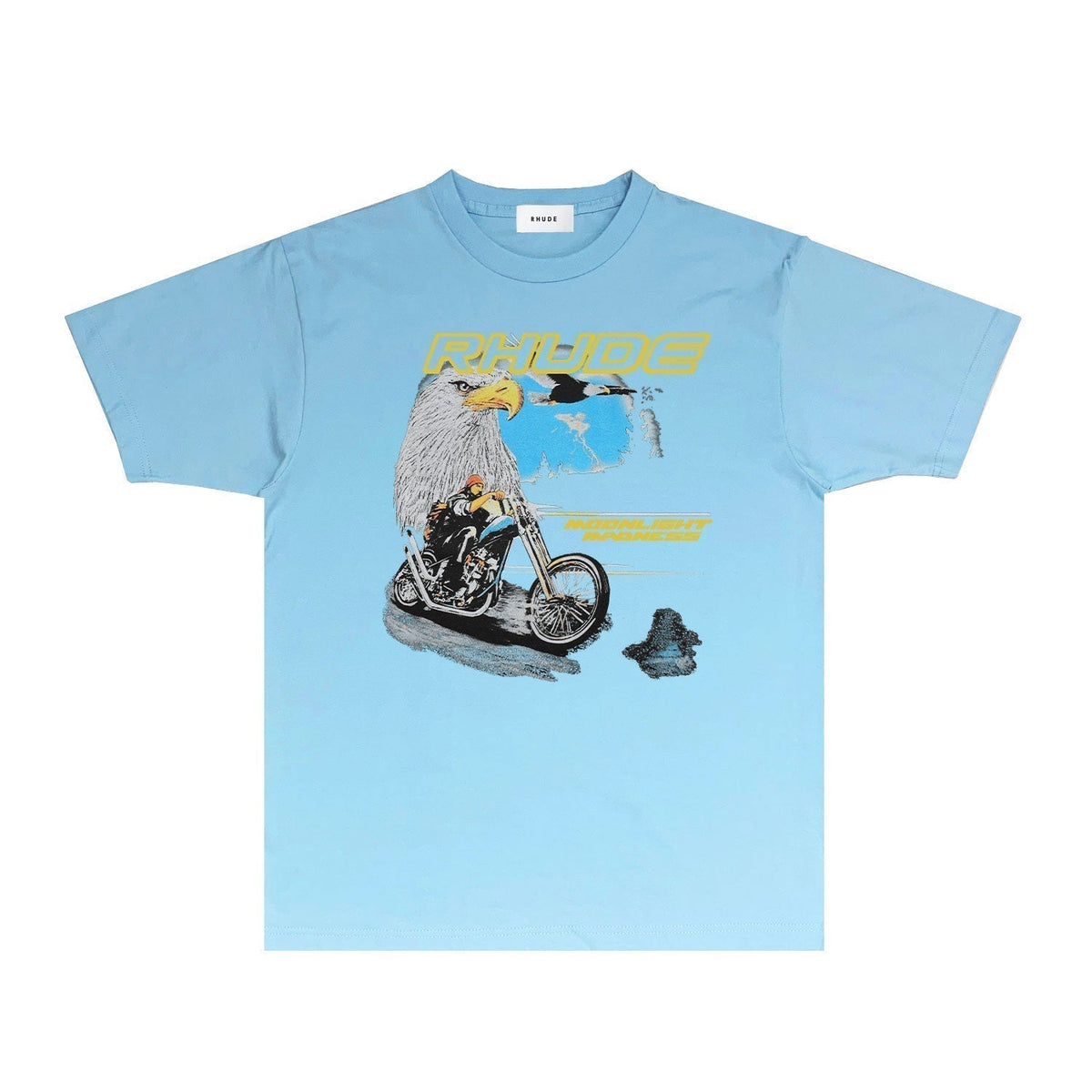 Rhude T-shirts Printed Trendy Pure Cotton