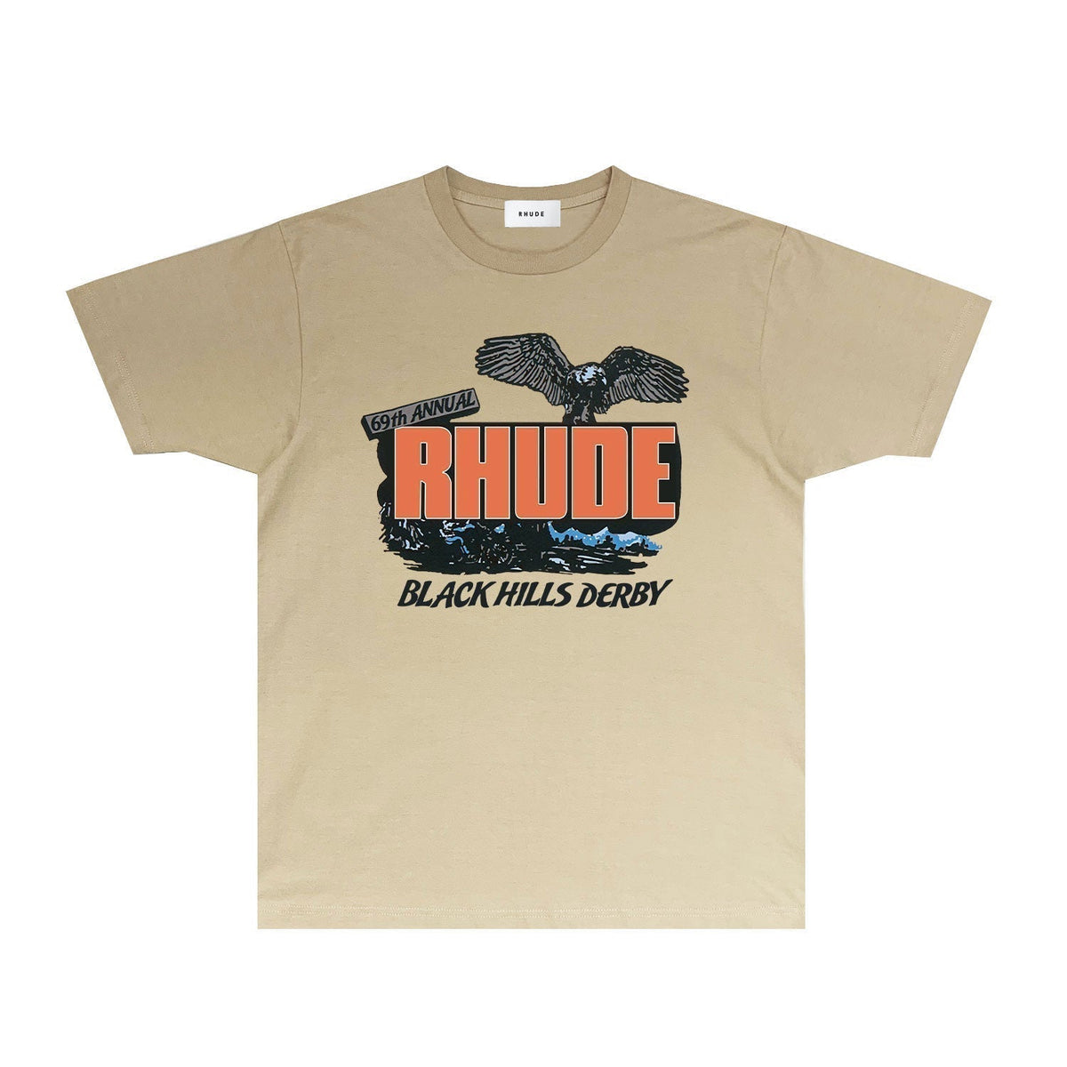 Rhude T-shirts Printed Trendy Pure Cotton