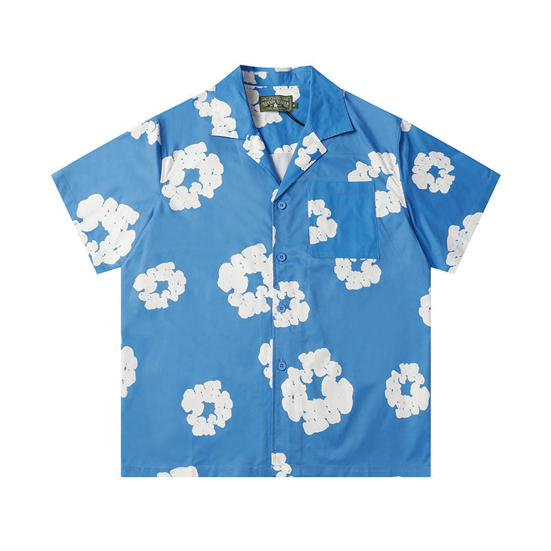 Denim Tears Button-Down Shirt Flower Woven
