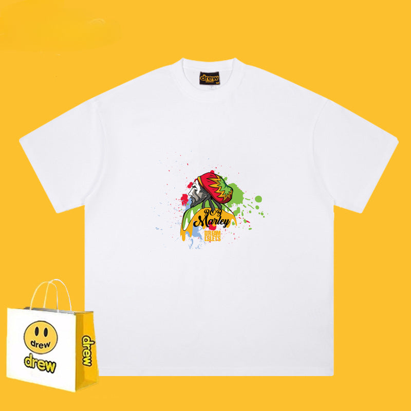 Drew T-shirts Loose Graffiti Printing