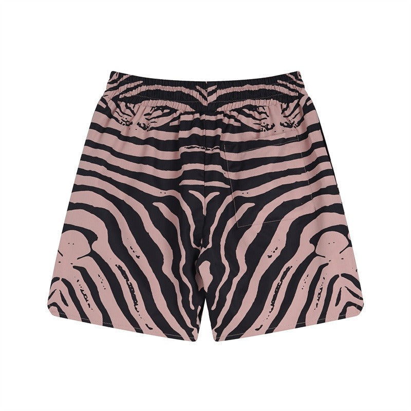 Rhude T-shirt Zebra Letter Embroidery Casual Short Sleeve Shirt, Shorts