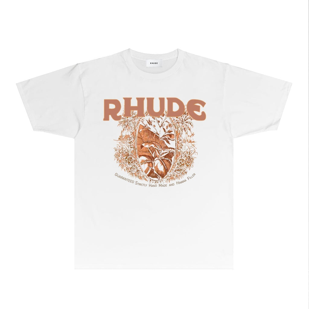 Rhude T-shirts Printed Trendy Pure Cotton