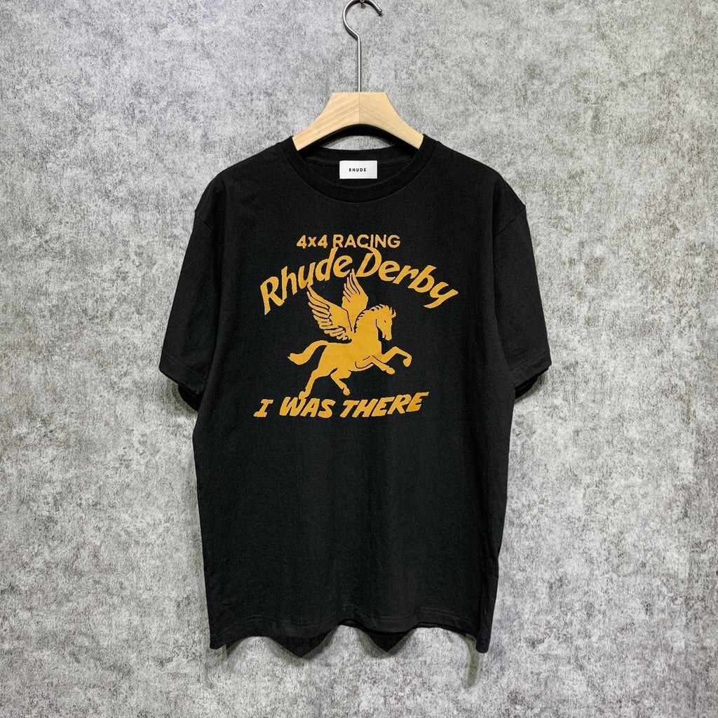 Rhude T-shirts Printed Trendy Pure Cotton