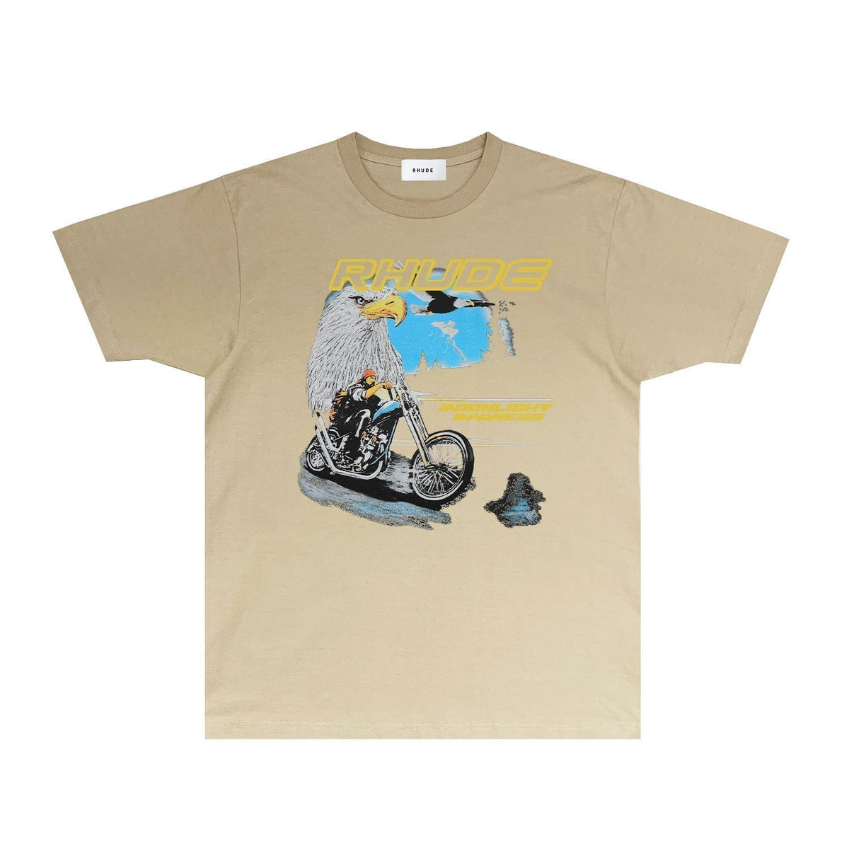 Rhude T-shirts Printed Trendy Pure Cotton
