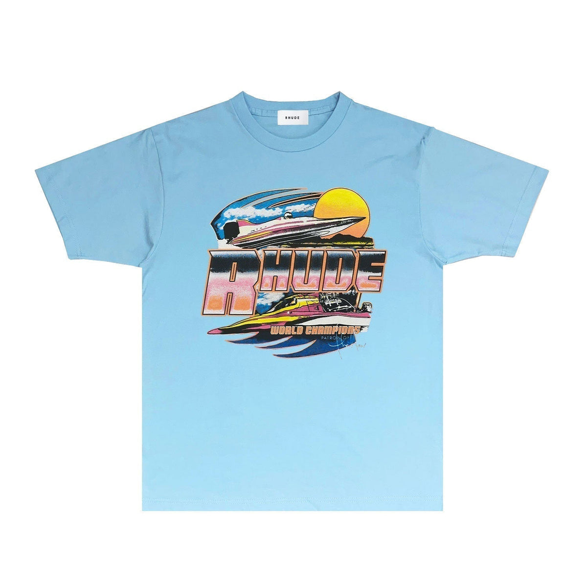 Rhude T-shirts Printed Trendy Pure Cotton