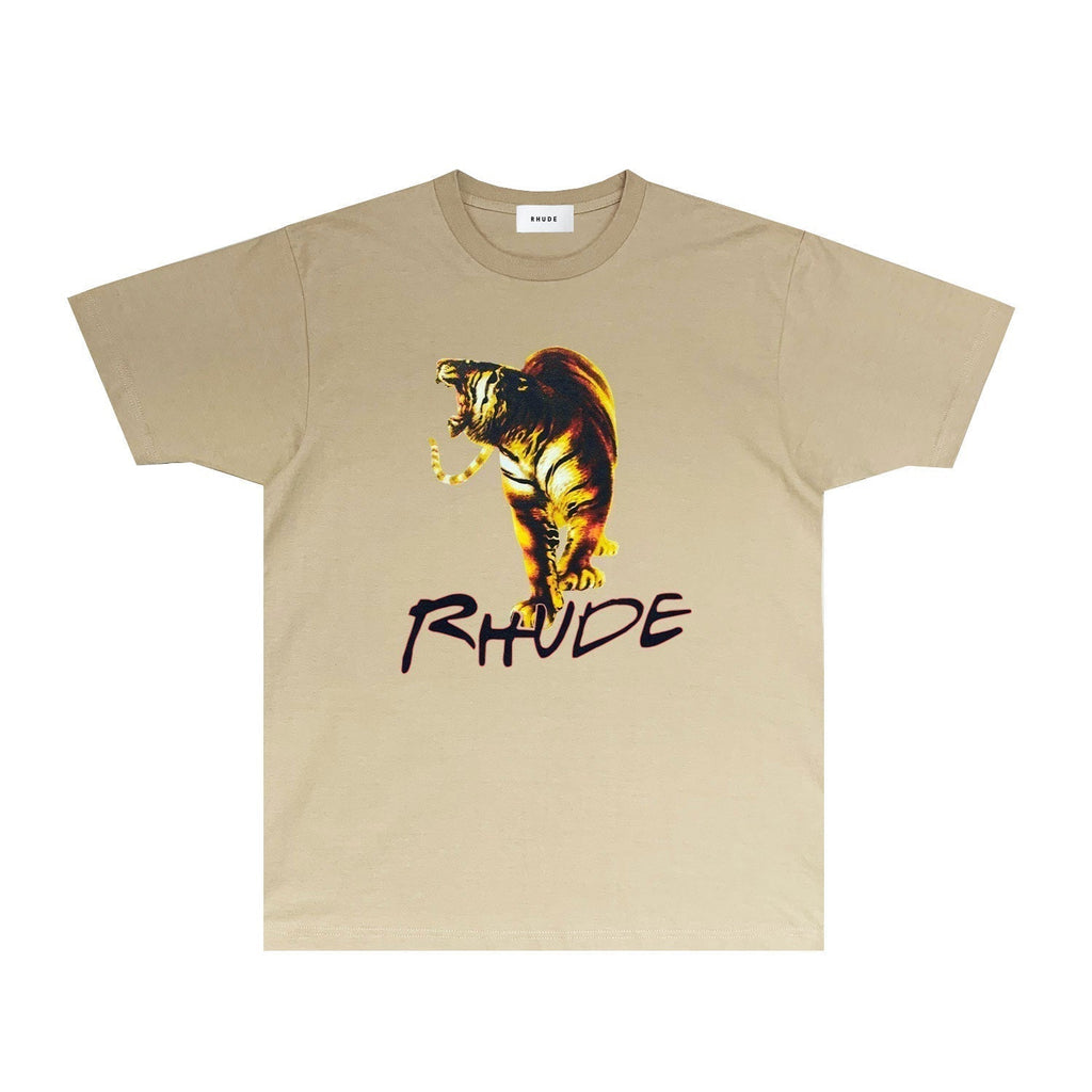 Rhude T-shirts Printed Trendy Pure Cotton