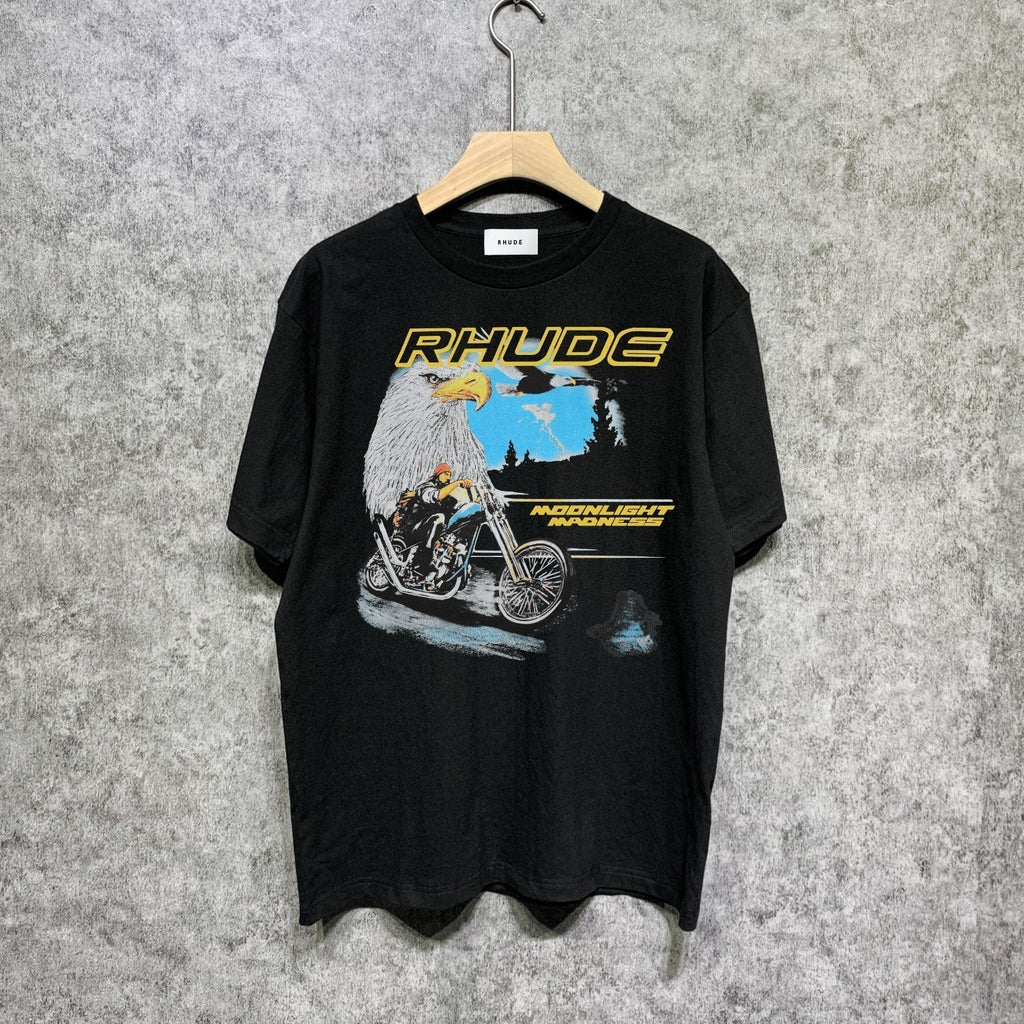Rhude T-shirts Printed Trendy Pure Cotton