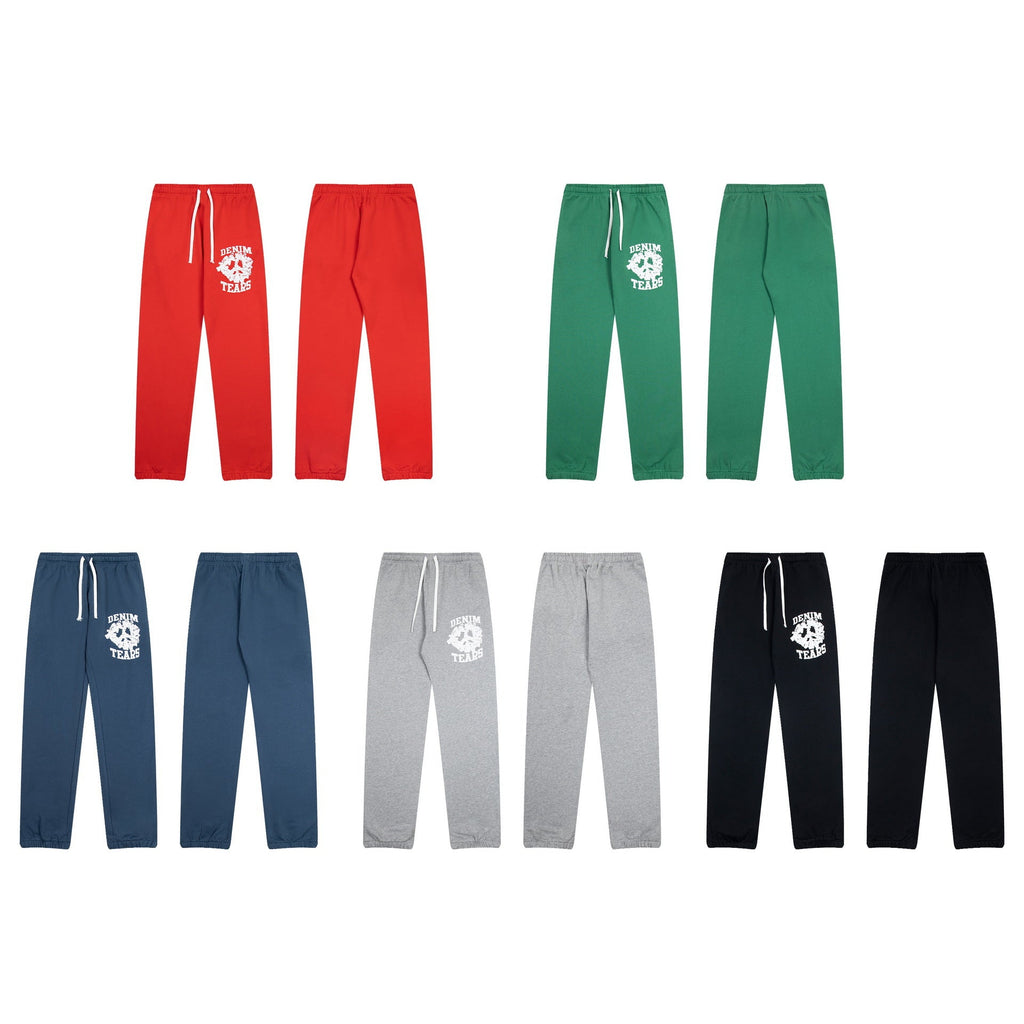 Denim Tears Sweatpants Alphabet foam print casual trousers